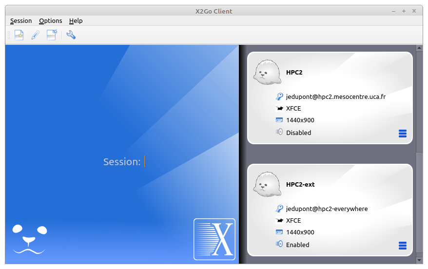 Configuration session x2go04