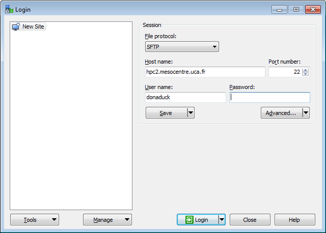 Configuration WinSCP01